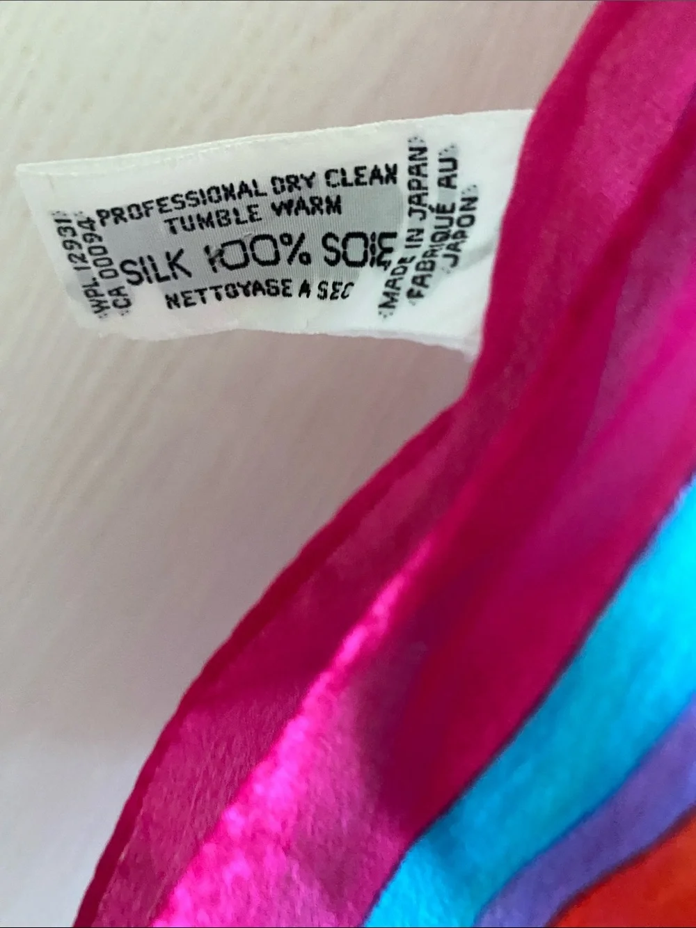 Kayser Bright Multicolor Striped Silk Scarf